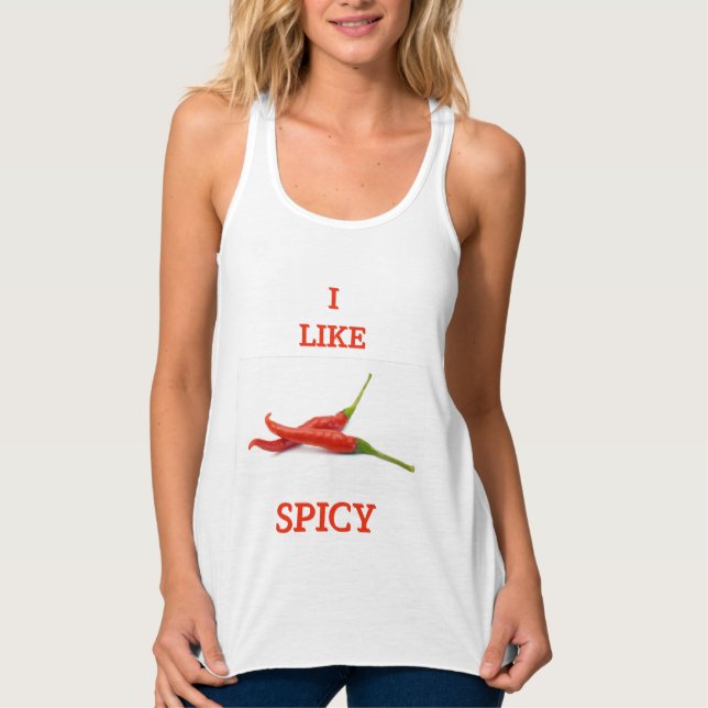 Lusnyt kryddig tase söt coola T-Shirt Linne Med Racerback (Framsida)