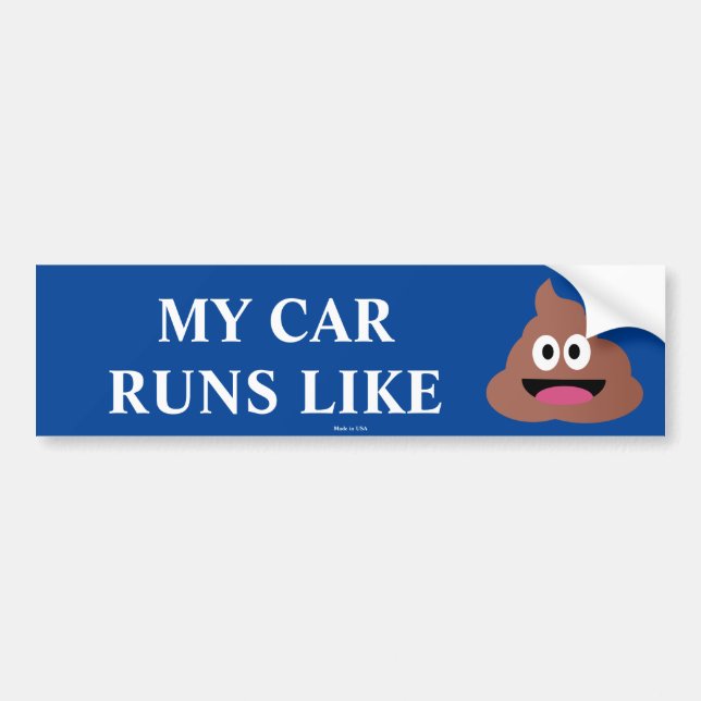 Lusnyt min bil Springa som Crap Bumper Sticker Bildekal (Framsidan)