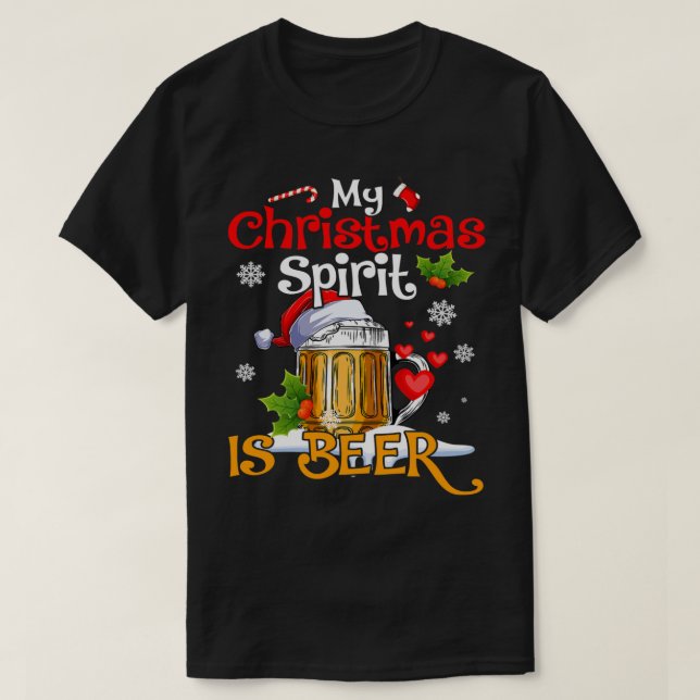 Lusnyt min julande är öl Älskare Drinkers T Shirt (Design framsida)