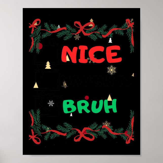 Lusnyt Nice Naughty Bruh-jul Poster (Framsidan)