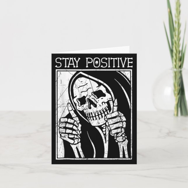 Lusnyt Skull, håll kvar på positiv Skeleton Hallow Kort (Framsida)