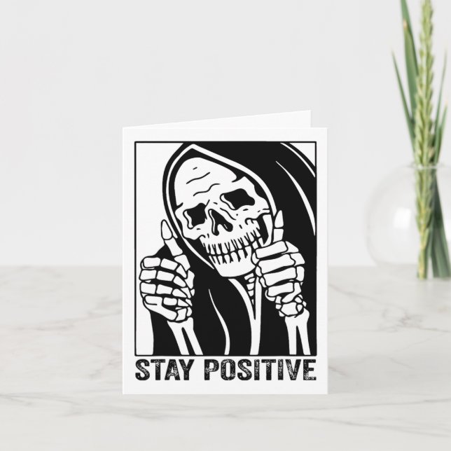 Lusnyt Skull, håll kvar på positiv Skeleton Hallow Kort (Framsida)