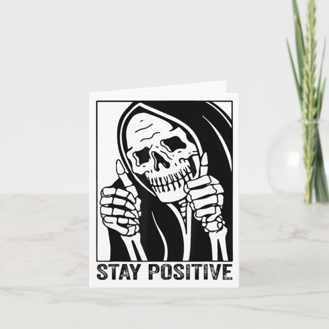 Lusnyt Skull, håll kvar på positiv Skeleton Hallow Kort (Framsida)