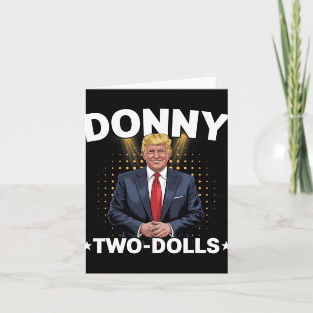 Lusnyt Trump Donny 2 Dolls 2 Dolls vid jul t Kort (Framsida)
