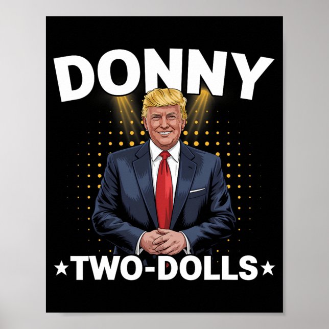 Lusnyt Trump Donny 2 Dolls 2 Dolls vid jul t Poster (Framsidan)