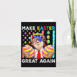Lusnyt Trump Gör Påsk Underbar igen Bunny Hunt Egg Kort