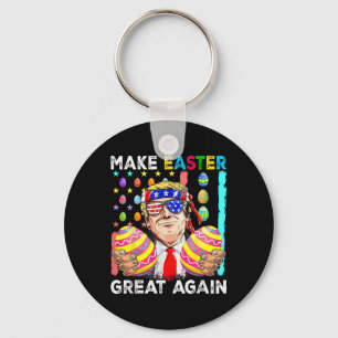 Lusnyt Trump Gör Påsk Underbar igen Bunny Hunt Egg Nyckelring