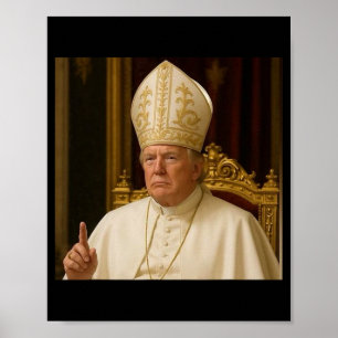 Lusnyt Trump Pope Meme Gear Catholic Vatican Repub Poster