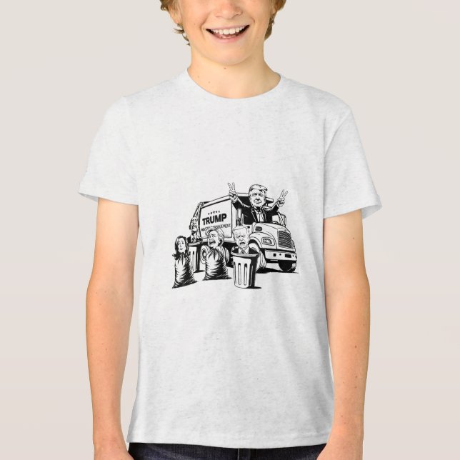 Lusnyt Trump President Slösar Management, Ta Ameri T Shirt (Framsida)