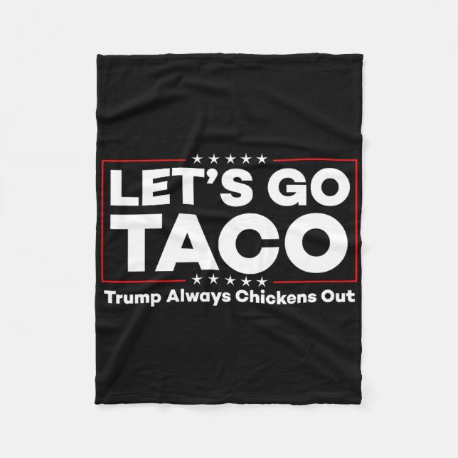 Lusnyt Trump Taco Joke Anti Trump Protest Tee Fleecefilt (Framsidan)