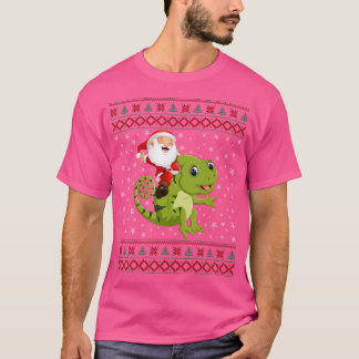 Lusnyt Ugly jultomten Riding Chameleon T Shirt