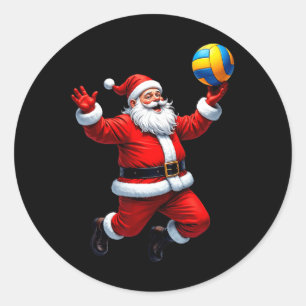Lusnytomten som spelar Volleyball-juljul Ljus Xm Runt Klistermärke