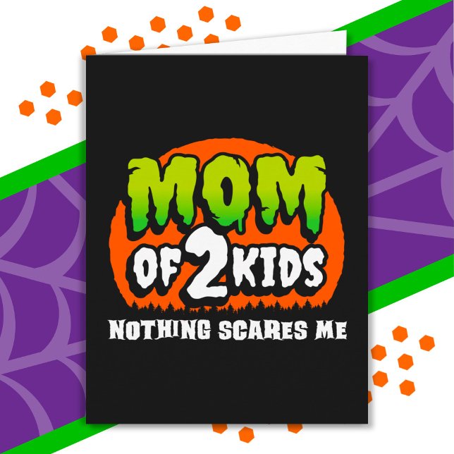 Lusnytt Halloween Inget Skrämmer mig Mamma på 2 ba Kort (Skapare uppladdad)