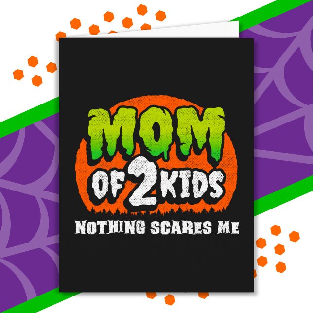 Lusnytt Halloween Inget Skrämmer mig Mamma på 2 ba Kort (Skapare uppladdad)