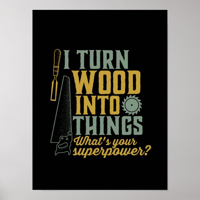 Lusnyttigt Carpenter Woodworking-arbetare Jag sätt Poster (Framsidan)