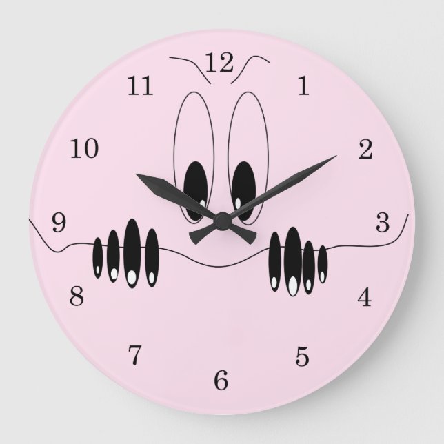 Lusnyttigt Curiosity Ögon - Tecknad Teckning Lyckl Stor Klocka (Framsida)