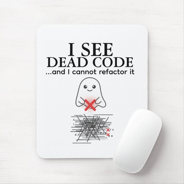 Lusnyttigt jag ser Dold Code Programmer Mouse Pad Musmatta (Med mus)