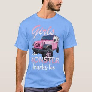 Lusnyttigt monster Lastbil flickor som monster Las T Shirt