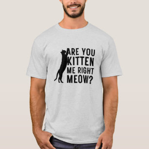 Lusnyttigt Retro Cat är du Kitten Höger Meow Cat T Shirt