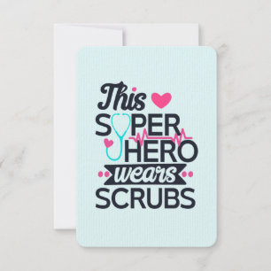 Lusnyttigt sjuksköterska superhjälte Satt Tack Inbjudningar