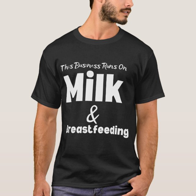 Lusnyttigt Springa på Mjölk och amning T Shirt (Framsida)