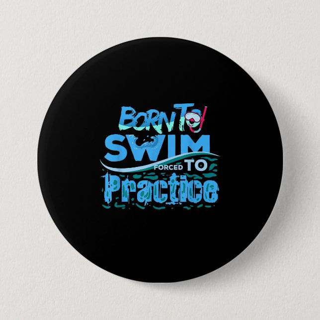 Lusnyttigt Swimming Gift Swimming Design Knapp (Framsida)