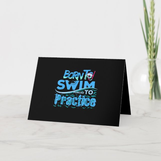 Lusnyttigt Swimming Gift Swimming Design Kort (Framsida)