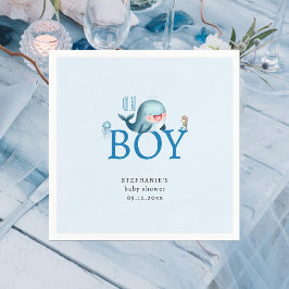 Lusnyval under Sea Watercolor Boy Shower Pappersservett