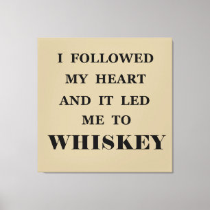Lusnywhisky citerar humor whiskey ord canvastryck
