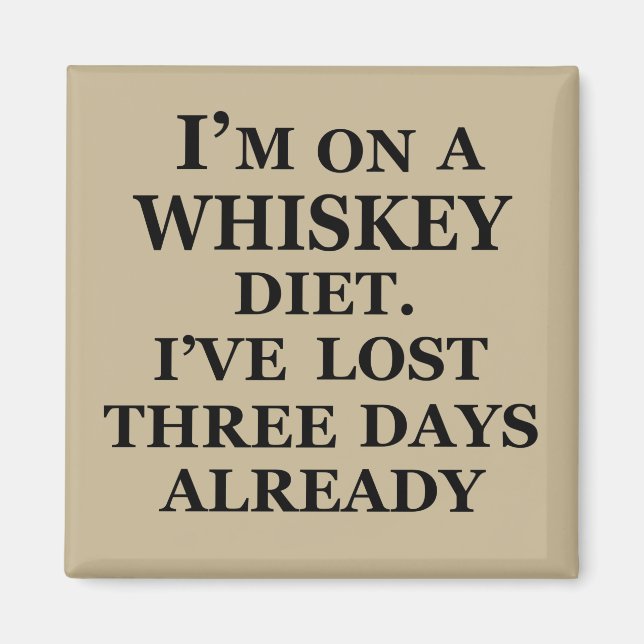 Lusnywhisky citerar humor whiskey ord magnet (Framsidan)