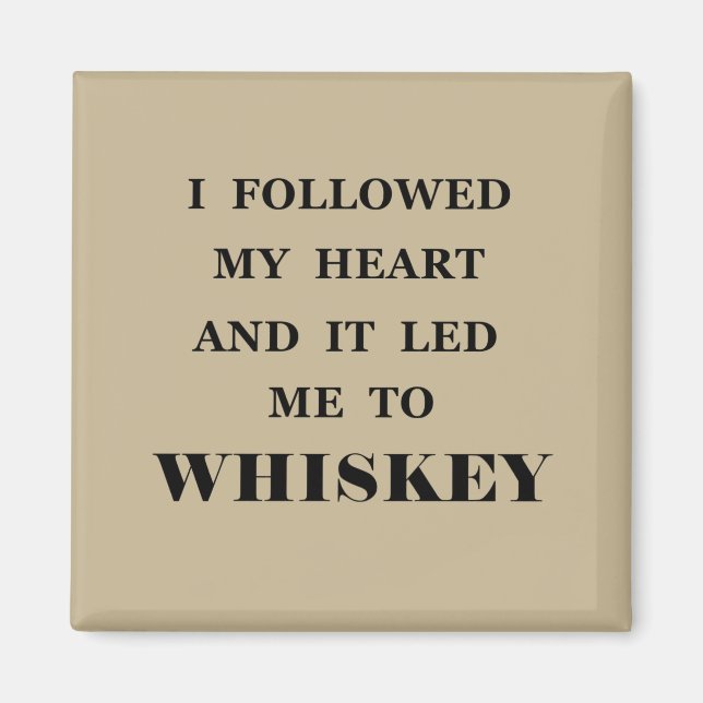 Lusnywhisky citerar humor whiskey ord magnet (Framsidan)