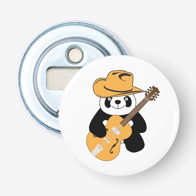 Luspanda med gitarr flasköppnare (Framsidan)