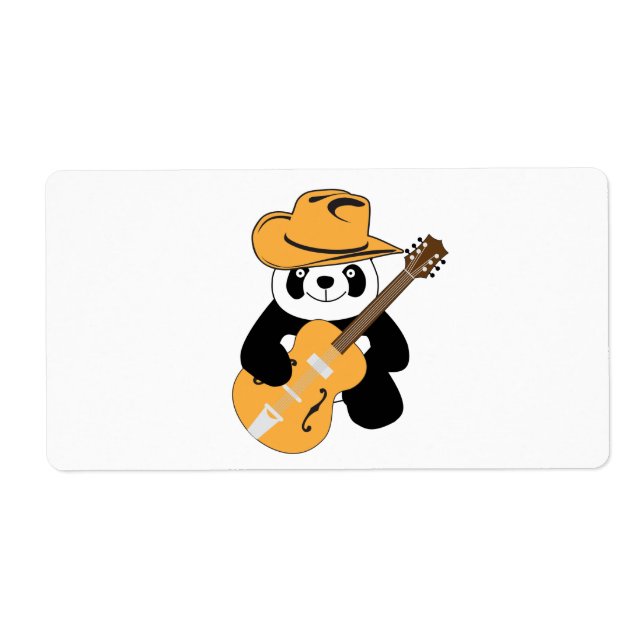 Luspanda med gitarr fraktsedel (Framsidan)