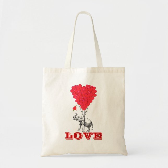 Lusromantiska valentineser kärlek tygkasse (Framsidan)
