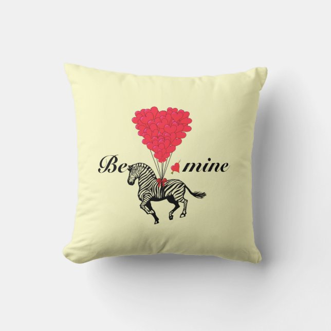 Lusromantiska zebra-Valentineser Kudde (Framsida)