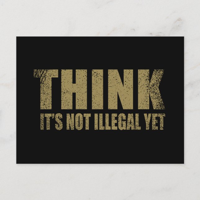 Lussarkastisk slogan vuxen humor sarkasm helg vykort (Framsida)