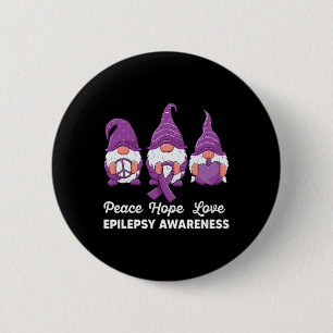 Lussöt Gnomes Peace hope kärlek epilepsy Awarene Knapp