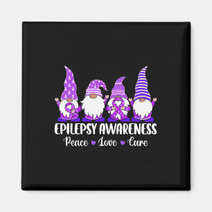 Lussöt Gnomes Peace hope kärlek epilepsy Awarene Magnet