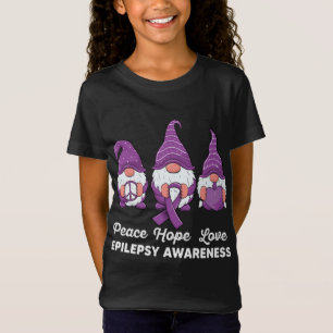 Lussöt Gnomes Peace hope kärlek epilepsy Awarene T Shirt