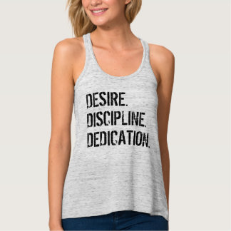 LUST. DISCIPLIN. DEDIKATION. Motivational Linne Med Racerback