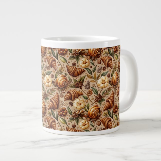 Lust för croissanter  jumbo mugg (Framsida höger)
