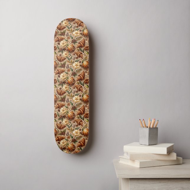 Lust för croissanter  mini skateboard bräda 18,5 cm (Väggkonst)