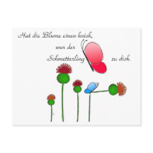 Lustger Spruch ’Schmetterling’