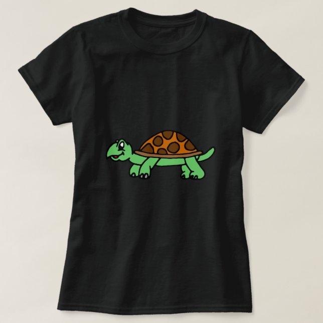 Lustiege Schildkröte  T Shirt (Design framsida)