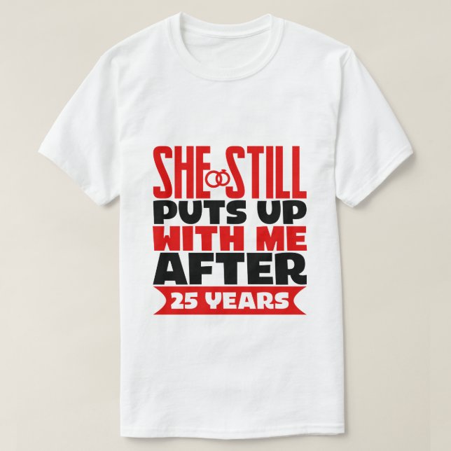 lustig 25-årsdag ord art Make T Shirt (Design framsida)