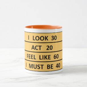 lustig 40-årsdag 40-årsjubileum kaffekris mugg