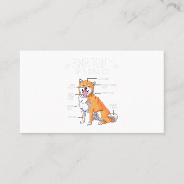 Lustig anatomi shiba inu hund älskare-gåva visitkort (Framsida)