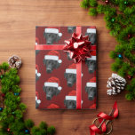 Lustig Anpassningsbar Ansikte Hund Photo Santa Hat Presentpapper<br><div class="desc">Lustigt Anpassningsbar Ansikte Hund Photo Santa Hat Julafton Wrapping Papper</div>