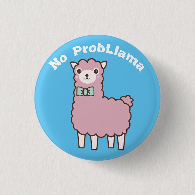 Lustig Anpassningsbar Text och Färg Ingen problema Knapp (Framsida)