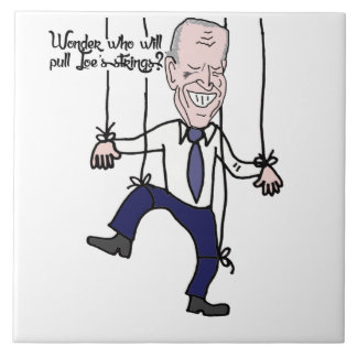 Lustig anti Joe Biden Puppet-politisk Tecknad Kakelplatta